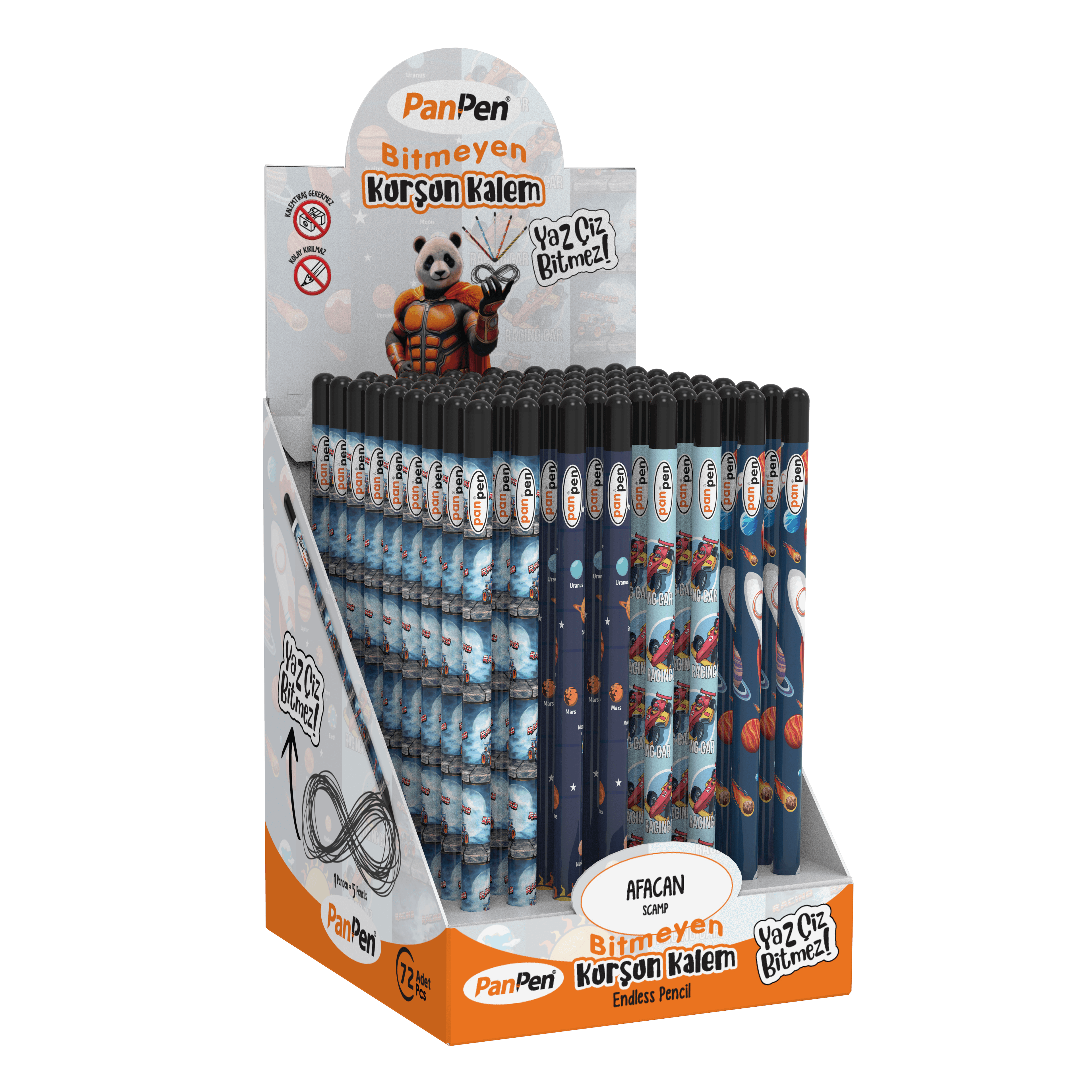 Afacan Bitmeyen Kurşun Kalem