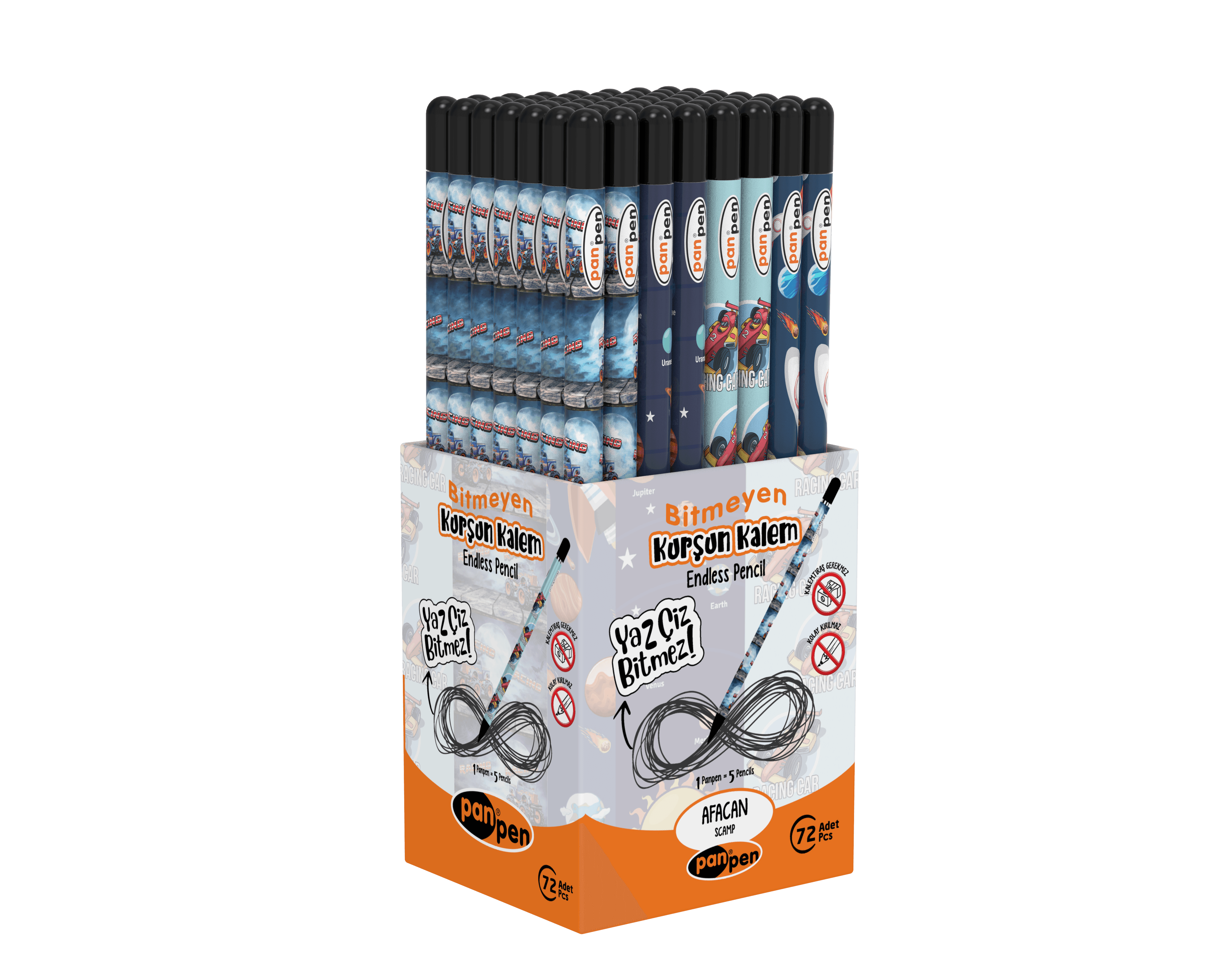 Afacan Bitmeyen Kurşun Kalem