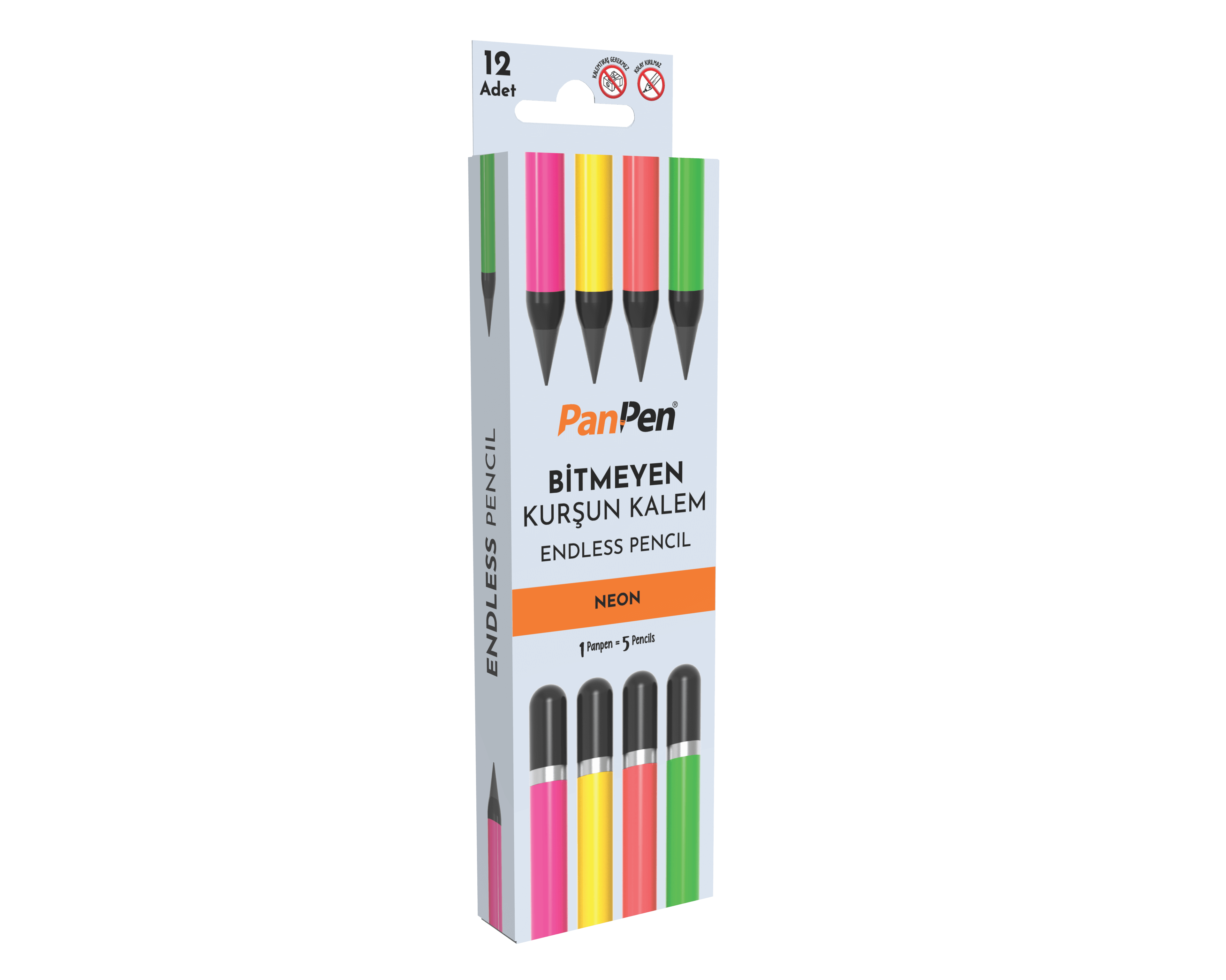 Neon Bitmeyen Kurşun Kalem